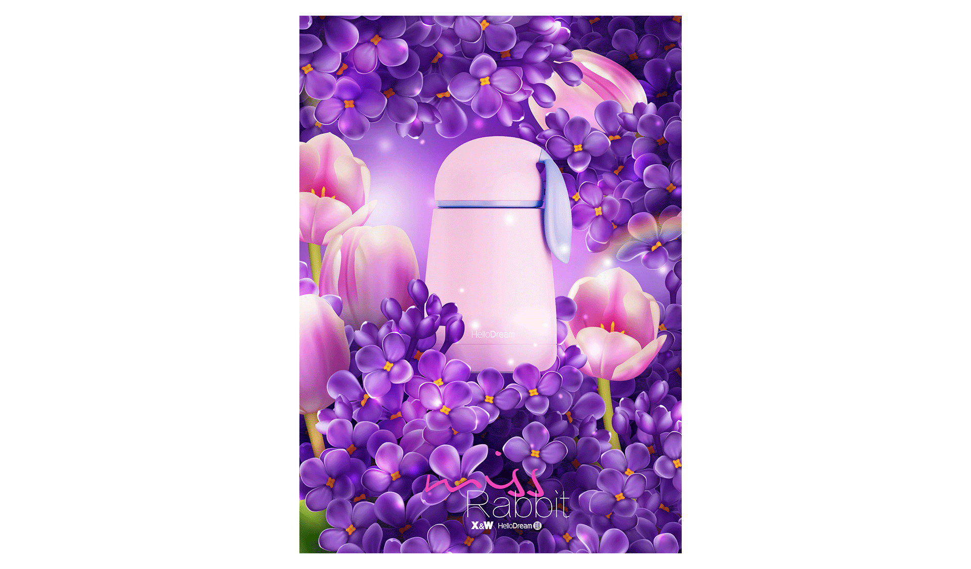 HelloDream兔子杯紫色